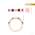 thumbnail image 4 of ANGARA Natural Floating 1 ct Ruby and Diamond Semi Eternity Wedding Ring in 14K Yellow Gold for Women (Size-3.6mm) | July Birthstone, Birthday, Anniversary, Jewelry Gift for Women | Natural Ruby Ring, 4 of 9