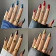 thumbnail image 4 of Milue Solid Color Press on Nails Wearable False Nails Manicure Decorations for Women, 4 of 21