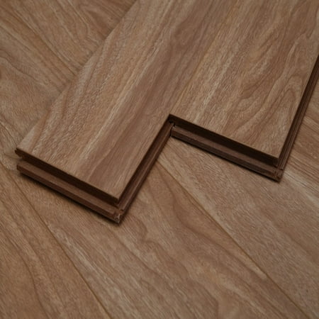 Dekorman Natural Walnut #1235H 12mm Click-Locking Laminate Flooring - 5in x 7in Take Home (Best Click Lock Engineered Flooring)