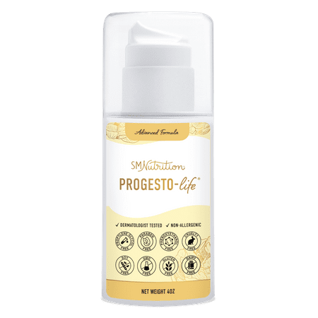 Paraben-Free Progesterone Cream (96 Servings, 4oz Pump) 2000mg of USP Micronized Progesterone - For Balance At MidLife* - Dermatologist-Tested, Hypoallergenic, Soy-Free, Dairy-Free, Cruelty-Free