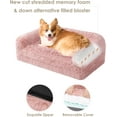 thumbnail image 4 of Foldable XXL Dog Bed, Faux Fur Fluffy Dog Bed for Extra Large Dogs, Orthopedic Calming Memory Foam Big Dog Couch Bed, Washable Soft Warm Dog Sofa Bed with Non-Slip Bottom, Pink, 54"x38"x7.5", 4 of 17