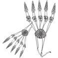 thumbnail image 3 of Punk Hand Accessories for Stage Performance and Dancing Black Iron Pointed Finger-Length 1Pair, 3 of 5