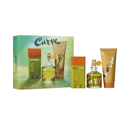 Curve For Men Fragrance 3 Piece Gift Set, 2.5 fl oz