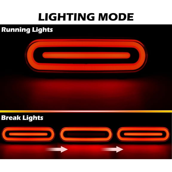 LED Tail Lights for  REBEL 300/500 2017-2024, Smoked Lens Brake Light with Dual Modes