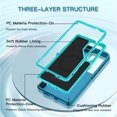 thumbnail image 2 of I-HONVA For Samsung Galaxy S25 Ultra Case Compatible with MagSafe,3-Layer Military Grade Drop Protection Anti-Slip Rugged Shockproof Dustproof Protection 6.8 inch Phone Case,Turquoise, 2 of 6