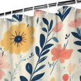 thumbnail image 3 of Pioneer Flower Floral Print Pattern Shower Curtain 72"x72" ,Bathroom Decorative Shower Curtains Set with 12 Hooks,Modern Waterproof Washable Shower Curtain, 3 of 6