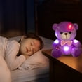 thumbnail image 3 of Taotanxi Light up White Teddy Bear LED Stuffed Animal Soft Nightlight Glow Bear Plush Toy Gifts for Kids Mom Girls Birthday Christmas, 8" (Purple), 3 of 6