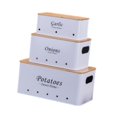 thumbnail image 4 of Caja de almacenamiento de cebolla y patatas, juego de botes de almacenamiento para cocina, a prueba de polvo, contenedor de alimentos frescos para blanco, 4 of 9