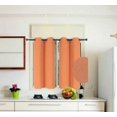 thumbnail image 1 of Panel térmico K54, color naranja sólido, 1 panel con ojales, cortina para ventana de cocina, 3 capas, térmica, gruesa, aislante, opaca, tamaño 71 cm de ancho x 137 cm de largo., 1 of 3