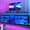 Black, variant on ChVans Modern LED TV Stand for TVs up to 80" with Adjustable LED Lights/Outlet, High Gloss Entertainment Center with Open Shelves Storage, Media Console TV Stands for Living Room, Game room, Bedroom