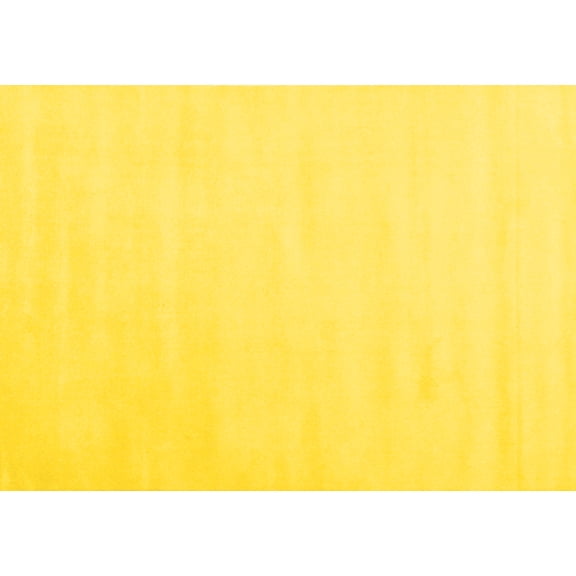 Ahgly Company Machine Washable Indoor Rectangle Solid Yellow Modern Area Rugs, 5' x 7'