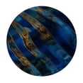 thumbnail image 4 of PIKWEEK Waterproof Gold and Blue Abstract Art Round Tablecloth White, 4 of 8