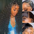 thumbnail image 1 of Nervoss HD transparente encaje frente pelucas cabello humano onda de agua 13x4 encaje frontal pelucas para mujeres brasileño onda profunda pelucas de cabello humano con pelo de bebé pre arrancado pelu, 1 of 5