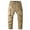 Khaki, variant on Htigea Mens Cargo Pants Drawstring Comfort Fit Pants Stretch Elastic Waist Hiking Pants Outdoor Casual Pants with Pockets M-6XL