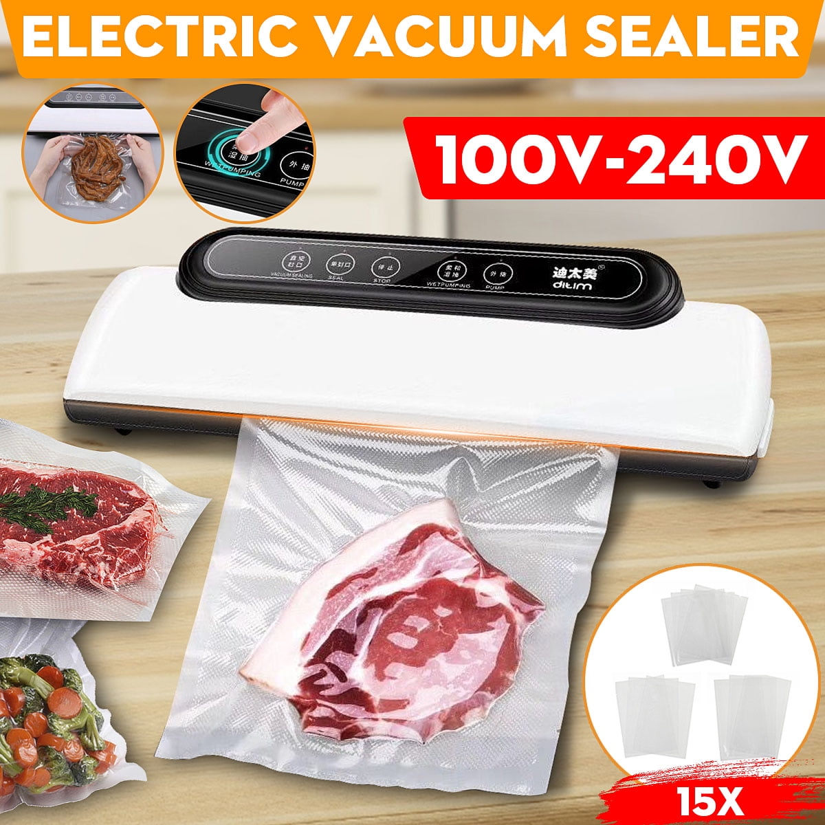 Household Food Vacuum Sealing Machine Fruit Vegetable Preservation