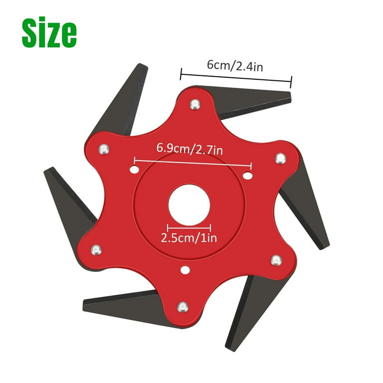 Steel trimmer head universal lawn mower trimmer head 6 steel blades razors outlet