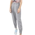 thumbnail image 3 of Womens Lounge Pants Linen Pants Women Summer Linen Pants Women Summer Casual Solid Color Elastic Sweatpants for Women Loose Pants Straight High Waisted Trousers Women Wide Leg Trousers Pants, 3 of 6