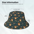 thumbnail image 4 of Daiia Cute plant fox Pattern Bucket Hat - Trendy Cotton Sun Hat for Beach, Golf, Fishing - Fun Outdoor Vacation Boonie for Men and Women, 4 of 9
