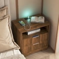 thumbnail image 2 of Nightstand with 2 Drawers,Smart Nightstand Bedside Tables with Night Light,Modern End Table for Bedroom,Living Room,Wood01, 2 of 7