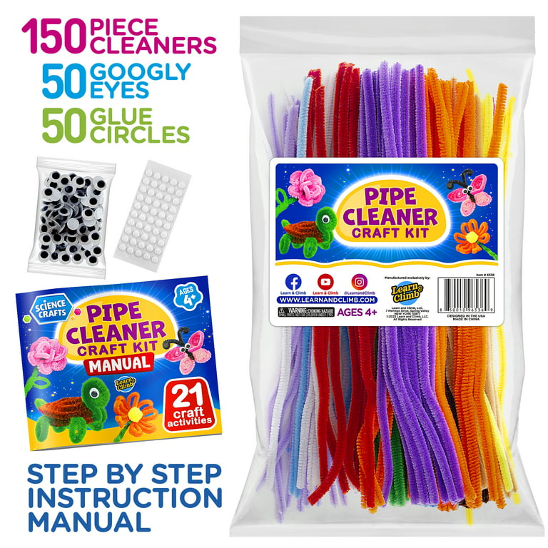 Fairy Colours Pipe Cleaners Value Pack (Pack of 204) Craft Supplies