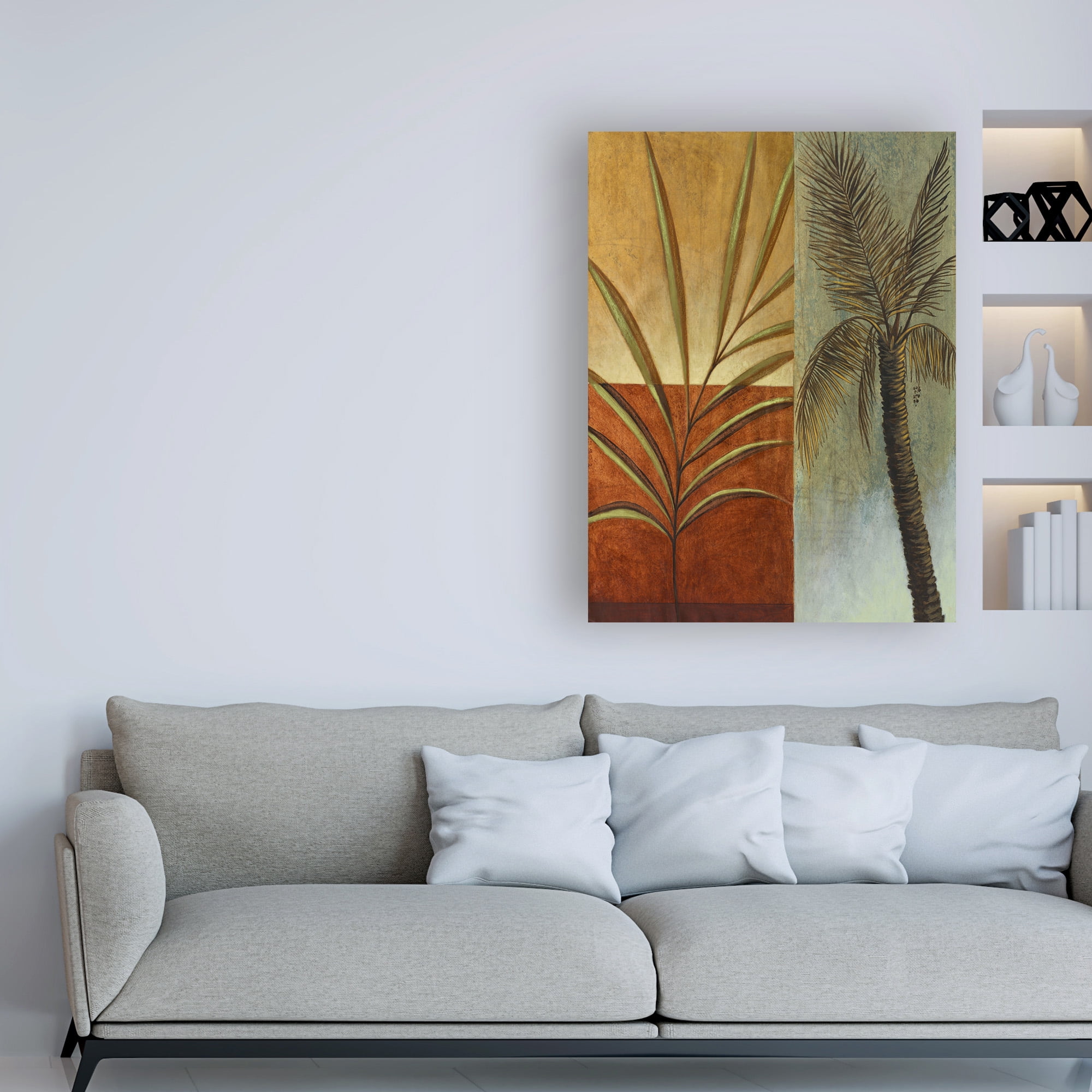 Trademark Fine Art 'Palm Trees With Fronds' Canvas Art by Pablo Esteban