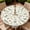 Botanical Bug Border, variant on YESAD Round Outdoor Tablecloth For Up To 36in With Umbrella Hole & Zipper Waterproof Elastic Edge Fitted Table Cover Big Sunflower For Patio Picnic Party, Graphite Wood Slats