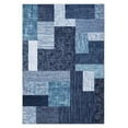 thumbnail image 3 of CAROMIO Geometric Modern Rug Rug for Living Room Washable Rugs Non Slip Rug Contemporary Carpet for Bedroom Soft Rug, 4' x 6' Blue, 3 of 7