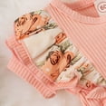 thumbnail image 6 of KAOOCXU Girl Lovely Bodysuit Short Sleeved Printing Bow Knot Pullover Romper With Headband Suitable Casual Formal Occasions, 6 of 7