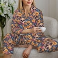 thumbnail image 6 of Sikiie Skull daisy colorful Women's Long-Sleeve Shirt and Full-Length Bottom Pajama Set (s-xxl)-XX-Large, 6 of 7