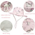thumbnail image 4 of 2 Pack Baby Toddler Sun Hat UPF 50+ Sun Protection Bucket Hats for Boys Girls Wide Brim Beach Hat Kids Bucket Hat Age 0-6 Years, 4 of 7