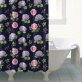 thumbnail image 4 of Pioneer Flower Floral Print Pattern Shower Curtain 72"x72", Bathroom Decorative Shower Curtain Set with 12 Hooks, Waterproof Washable, 4 of 6