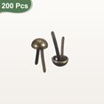 thumbnail image 3 of Uxcell 200Pcs Puntas de bolsa, 8mm Clavos redondos para bolso, Puntas de clavos para fondo de bolso para manualidades de cuero, 3 of 7