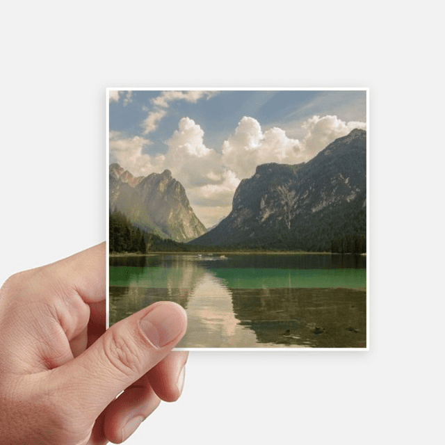 Lac Montagne Science Nature Paysage Autocollant Carré Imperméable Stickers Papier Peint Voiture Decal