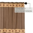 thumbnail image 5 of VHC Brands Bingham Star, Cotton, 72x72, Shower Curtain, Black, 5 of 5