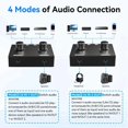 thumbnail image 4 of 3.5mm Stereo Audio Switcher 6-Way Audio Splitter Box Bi-Directional 4 in 2 Out Audio Switch Box with Rotary Volume Knob, 4 of 8