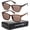 Gradient Brown+Leopard Brown, variant on ROCK TAKIN 2-Pack Square Frame Sunglasses – Gray & Brown Lenses, UV400 Protection for Driving, Fishing, Golf & Outdoor Activities