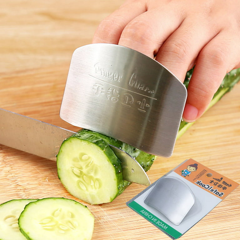  Daddy chef Stainless steel Finger guard knife cutting protector  Hand Kitchen Safe slice tool for Chef - Cooking Avoid Hurting When Slicing  and chopping: Home & Kitchen