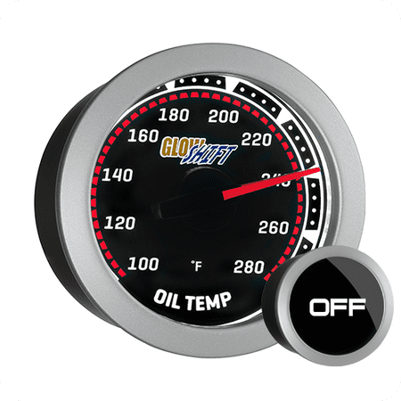 - GlowShift Tinted Series Oil Temperature Gauge