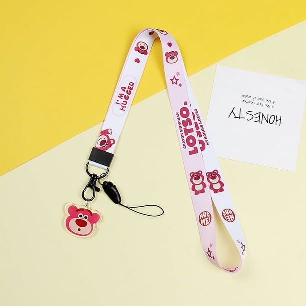 Huajing llavero de dibujos animados Correa correas para el cuello cordones para llaves Tarjeta de Identificación pase gimnasio teléfono móvil sujección de insignia y USB DIY colgar cuerda Sling