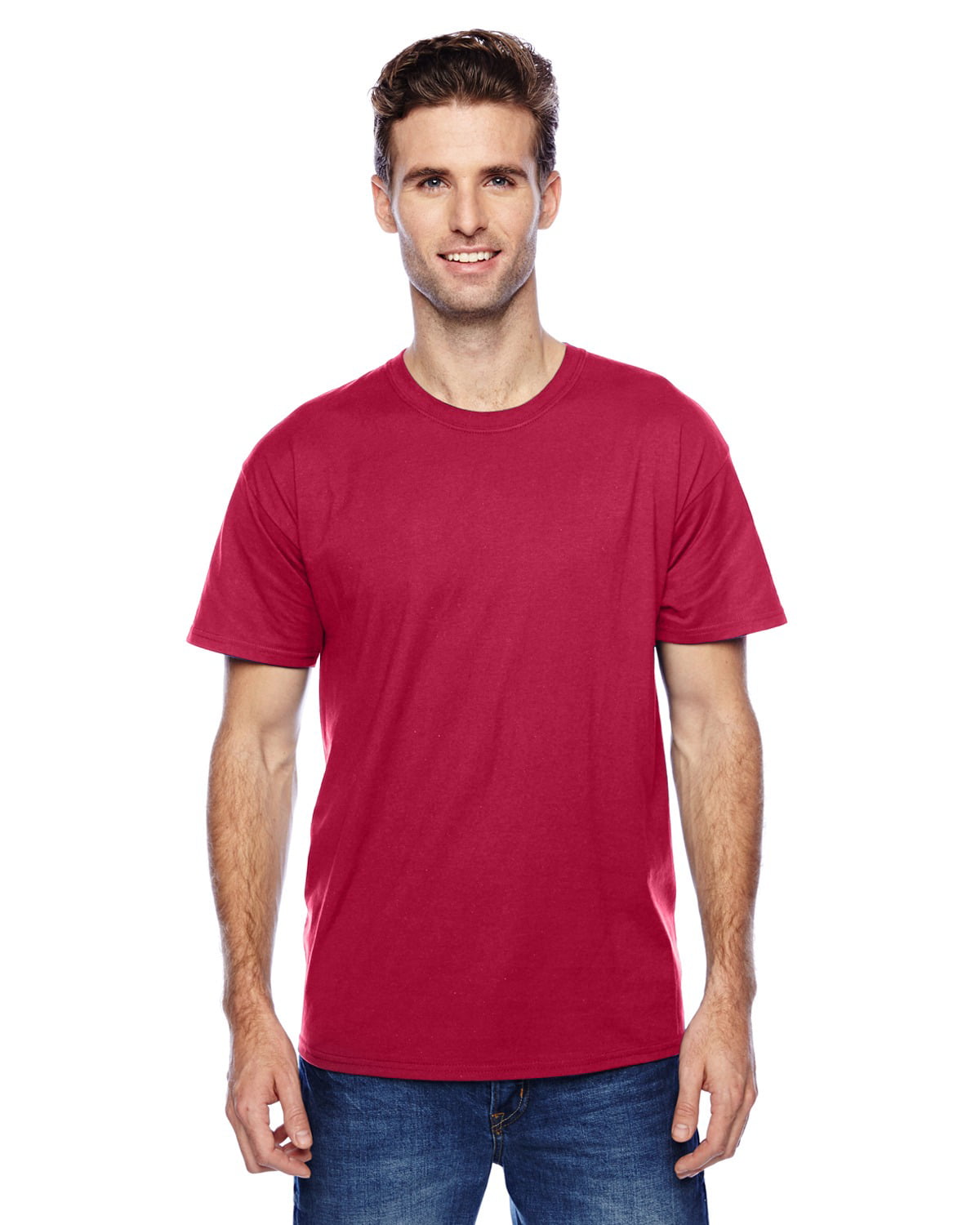 Hanes - The Hanes Unisex 45 oz X-Temp Performance T-Shirt - DEEP RED ...