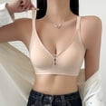 thumbnail image 5 of PNTUTB Women's Everyday Bra,Solid Color Wireless Seamless Comfort Bra Adjustable Straps Push-Up Bra with Built-in Pads, 5 of 6