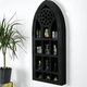 thumbnail image 2 of Estantes flotantes de pared Estante de pared de cristal con forma de ventana de iglesia antigua Estante de pared colgante de pared Estante de aceite esencial negro estilo bohemio gótico, 2 of 6