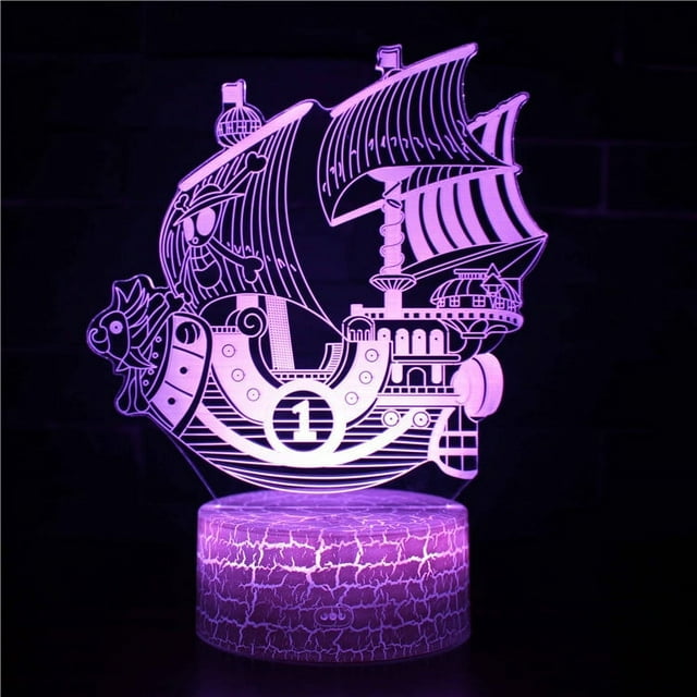 Veleros con luz nocturna LED 3D que cambian de color para niños