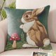 thumbnail image 4 of CaiYueKe Easter Rabbit Floral Pillow Cover - Sofa Cushion Case Home Decor Throw Pillow for Living Room Couch Bedroom Outdoor Indoor Decorative Accent Spring Holiday Farmhouse Decor, 4 of 8