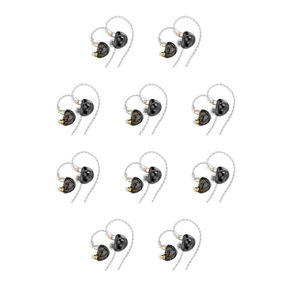 Cateissary auriculares con cable auriculares deportivos accesorios para juegos equipo para correr regalo dulce suministros de gimnasio regalo de Negro/Con micrófono 10piezas