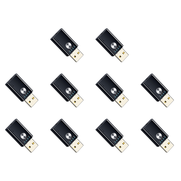 DQrwqpou 10 Uds Adaptador USB Inalámbrico Dongle Transmisor Inalámbrico Recibidor Compatible Con AUX RCA