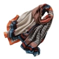 thumbnail image 2 of Qarigey Bufanda con estampado de cachemira, versátil y fácil de combinar, suave y transpirable, para mujer, bufanda cálida con estampado Accesorios de disfraces estilo 1, 2 of 6