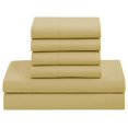 thumbnail image 6 of 7 Piece Comforter Set Bag Solid Color All Season Soft Down Alternative Blanket & Luxurious Microfiber Bed Sheets, Camel, Queen (Pack of 4), 6 of 7