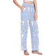 thumbnail image 2 of FORMRS Women's Pajama Pants with Pockets Soft Comfy Loungewear Sleep Bottom, Sizes S-2XL, Blue Cartoon Rabbit Pattern, 2 of 8