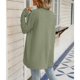 thumbnail image 4 of Suéter con Capucha para Mujer Abrigo Moda Frente Abierto Tejido Irregular Color Puro Cárdigan Informal para Mujer para Otoño Invierno Mujer Verde Guisante M, 4 of 6